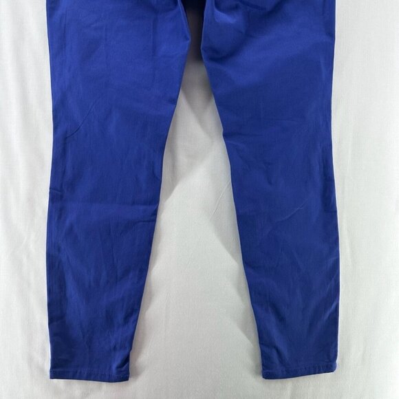 Nautica Pants Women Sz 4 Slim Fit Ankle Chino Mid Rise Casual Stretch Royal Blue - Picture 6 of 10